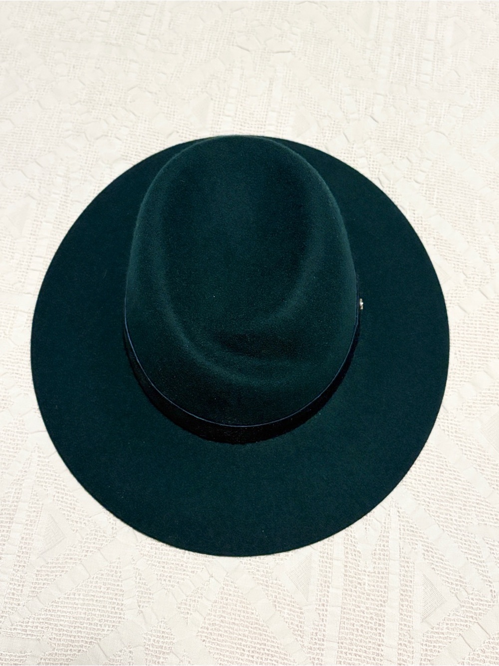 Rag & Bone Wide-Brim wool Fedora Hat with Pony hair trim